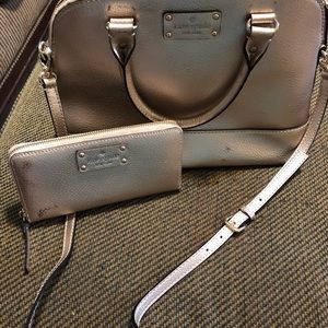 Kate Spade rose gold bag purse and wallet